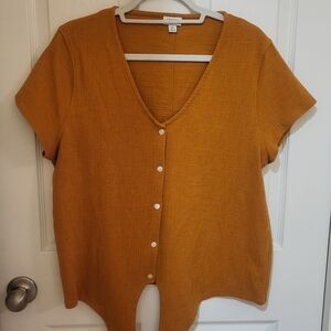 J. Crew Mustard Button-Down Women's Shirt